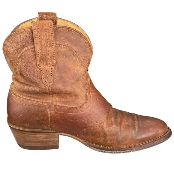 Tecovas Women’s Penny Brown Leather Western Cowgirl Boots Size US 8 - Picture 4 of 11